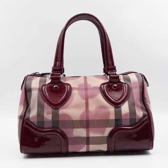 CA01 💚 Burberry Nova Check Heart Small Chester Bowling Bag - Picture 4 of 14